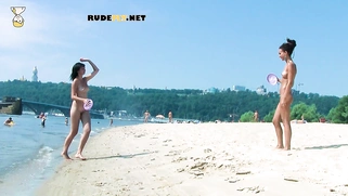 Hot nudist teen filmed by voyeur