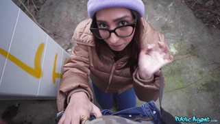 Ale Danger in glasses is sucking cock in POV