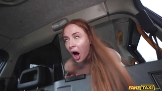 Eva Berger gets facialed in the Fake Taxi