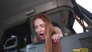 Eva Berger gets facialed in the Fake Taxi