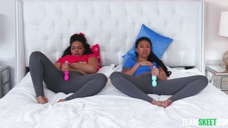 Maya Farrell and Ameena Green have fun with vibrators