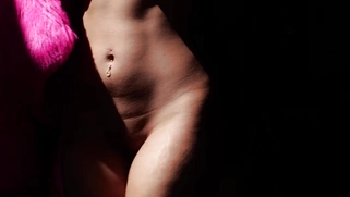 Sexy inked latina biker babe posing nude