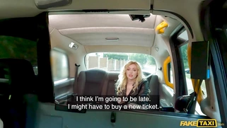 Blonde Ruby Lee got in the Fake Taxi