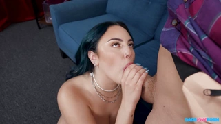 Nika Venom gives nice blowjob to Logan Staxx