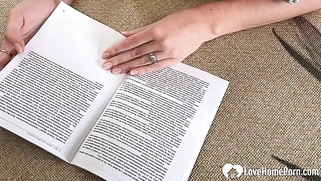 She's using her feet to please me