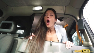 Nuria Millan gets fucked doggystyle on the backseat