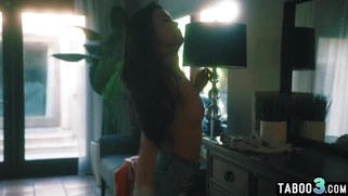 Old prof surprising a petite asian teen