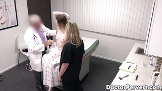 Nurse Lilly James and petite Ailee Anne are next in line for the doctors hard cock