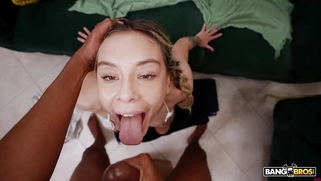 Dylan Moore gets cum in her mouth after pussy fucking