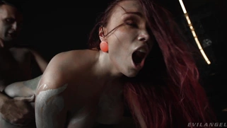 Redhead Octokuro gets her pussy drilled from behind
