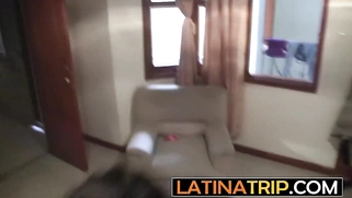 Loquacious latina gets shut up on a cock