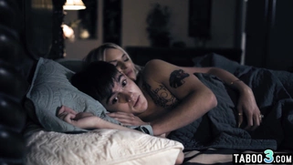 MILF stepmom sneaks into stepsons room