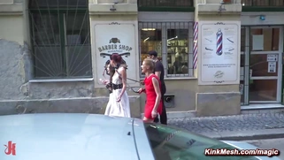 Wild public orgy of anal action