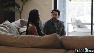 Angry dude taboo fucking an ebony MILF