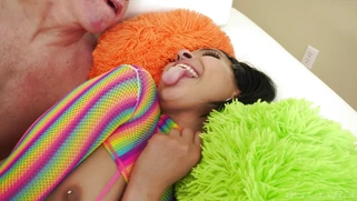 Ryder Rey lying on her side gets ass fucked by Mark Wood