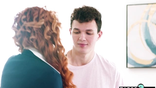 BBW MILF stepmother serving her stepson