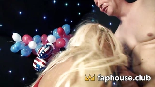 Busty Platinum-Blonde Amy Azurra Loves to Drown in Jizz - Super Hot Hardcore