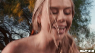 Summer Vixen is fucking Victor Ray on the grass