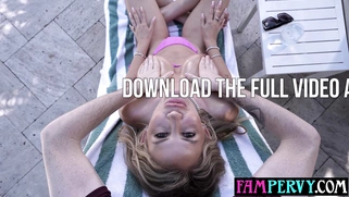 Stepson oiling and fucking MILF stepmom