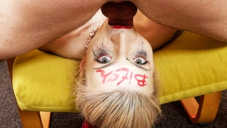 crazy bitch extreme big dick face fucked