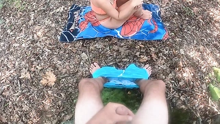 Amateur Sex In Woods Ends With White Ass Creampied