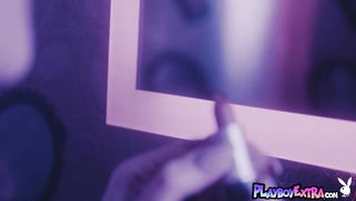 Passionate blonde teen Amelia poses nude