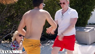 VIXEN Lifeguard Ellie Meets Guest On Private Beach