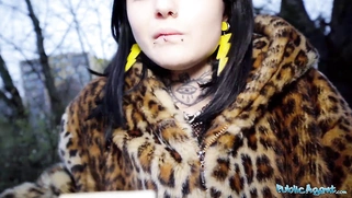 French beauty Crystal Cherry's enormous dick and outdoor blowjob pov