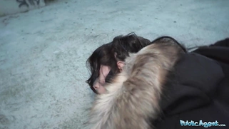 A gorgeous Colombian woman fucks and sucks in a public setting