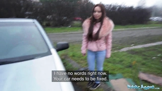 He's caught fucking a sex dummy but gets the real thing from a brunette babe