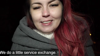 Sexy Red Haired Local Woman Seeks Help but Gets Fucked Hard