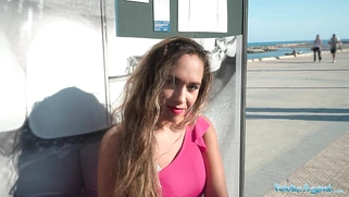 Briana Bandares gets her pussy fucked on a Spanish beach
