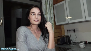 Wearing black underwear, Leanne Lace flashes her booty