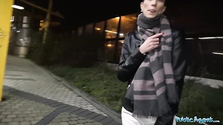 Night time outdoor sex at the station