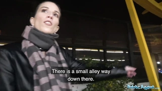 Night time outdoor sex at the station