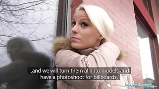 Hot blonde Lucy Shine takes cash for sex