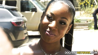 Lala Ivy Gives a Crazy Blowjob to 15 White Cocks