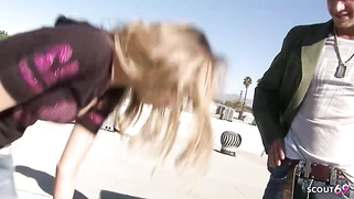 Blonde Girl at Risky Outdoor Fuck