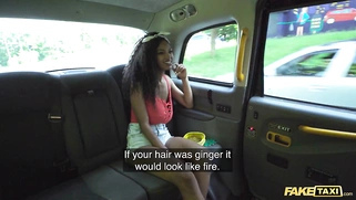 Fake Taxi Tina Fire Gets Those Huge Swinging Natural Tits Out