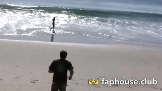 Sizzling blondie bombshell receives an explosive popshot on her juicy tits!