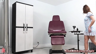 Doctor gives patient anal exam