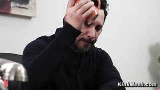 Boss ties up and rough fucks maid