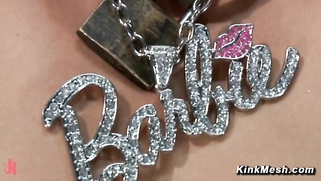 Bound blonde hars flogging training