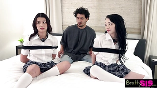 Stepsister: "If you let us be your dirty little sluts, it will help our nightmares go away."