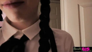 Quick Ride On Stepbrother's Huge Cock Before Class