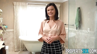 Real Estate Sex Philately Vlogger Hardcore Sex With Attractive Brunette Real Estate Agent Dharma Jones