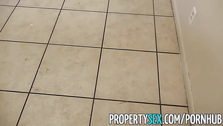 Hot chick gets fucked and made to squirt by her landlord