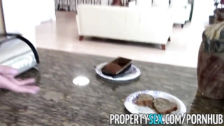 MILF real estate agent fucks client about to buy a house