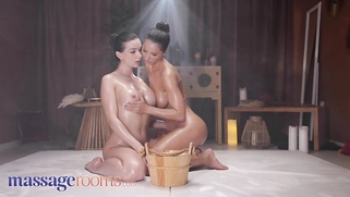 Angel Dark big tits Czech feet worship and romantic orgasm