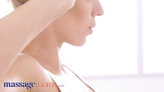 Czech blondes Emily Bright and Florent Russell lesbian facesitting orgasm